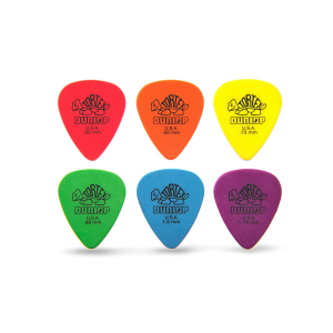 Púas de guitarra en varios colores